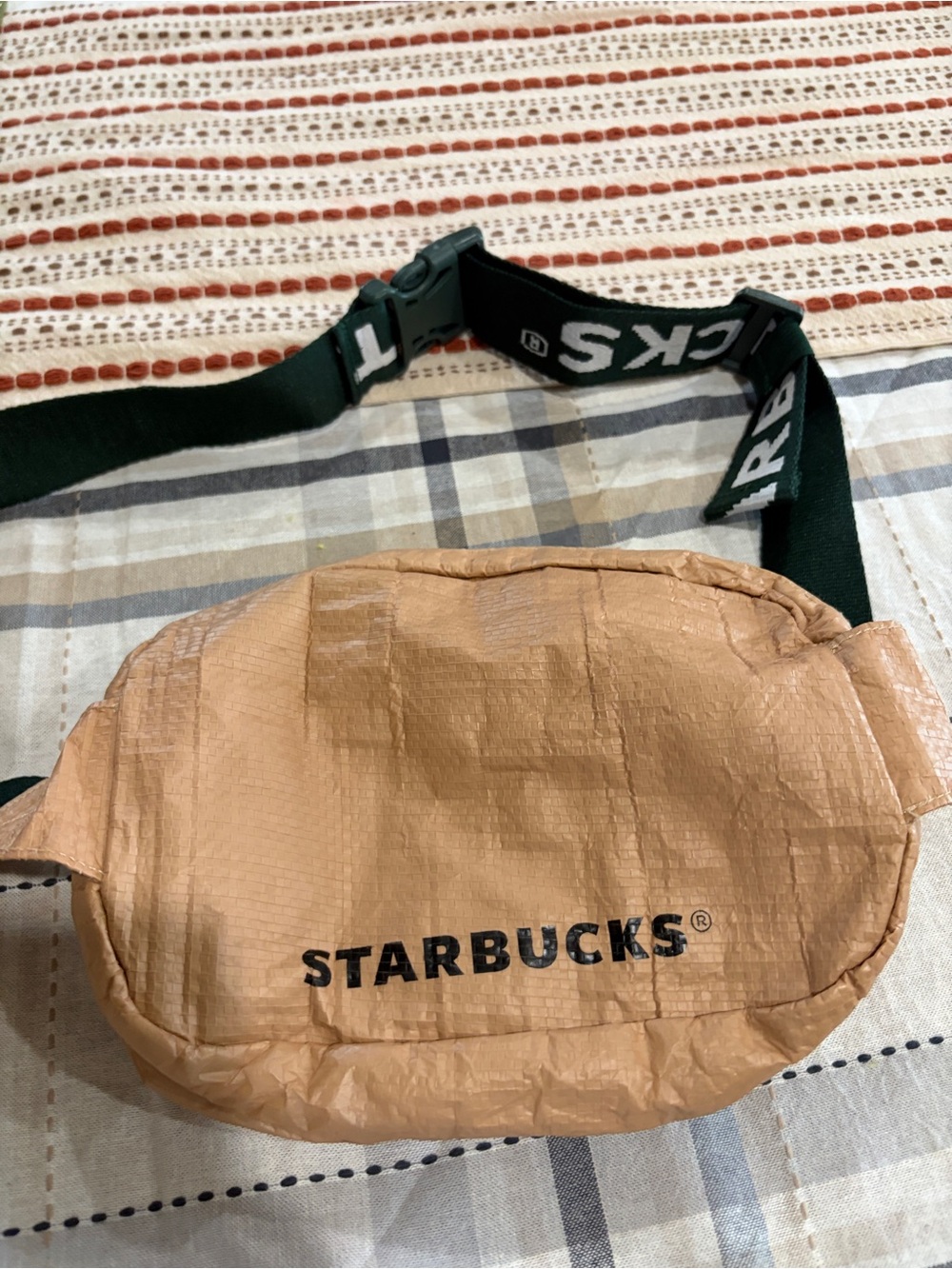 Starbucks Green and Tan Logo Crossbody Belt Bag - Picture 5 of 6